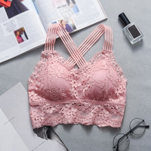 Load image into Gallery viewer, Fashion Casual Women Lady Lace Strap Bras Tops Tube Ch Wrap Woman Underwear Cross Beauty Back Tank Tops