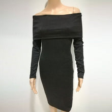 Load image into Gallery viewer, JYConline 2019 Winter Warm Dress Women Knitted Sweater Dress Off Shoulder Bodycon Party Dress Female Vestidos Ukraine Slash Neck