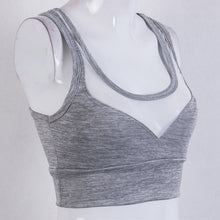 Load image into Gallery viewer, Hot Wholesale Women Mesh Patchwork Sports Bra Tank Tops Bodycon Slim Gym Sports Clothing Bustier Vest Crop Tops Bralette Blouses