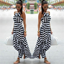 Load image into Gallery viewer, Bigsweety New Fashion Women Sexy Boho Striped Dress Summer Maxi Long Dress Sleeveless Beach Strap Sundress Vestidos For Female
