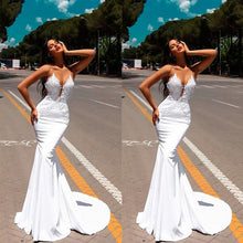 Load image into Gallery viewer, Luxury Gray Sequin Mermaid Long Dress Women 2019 Evening V Neck Sleeveless Bodycon Reflective Party Lace Dresses Vestidos