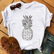 Load image into Gallery viewer, WVIOCE Kawaii Avocado Cat Printed Tshirt Kawaii Top Tops Tshirt Tee Funny Fashion Vogue Cartoon T Shirt Harajuku Cropped Women T
