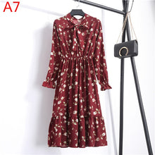 Load image into Gallery viewer, Cute Pink Dress 2019 Summer Women Dress Long sleeves Flower Print Boho Style Beach Chiffon Sundress Casual Shift Dresses Vestido