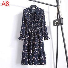 Load image into Gallery viewer, Cute Pink Dress 2019 Summer Women Dress Long sleeves Flower Print Boho Style Beach Chiffon Sundress Casual Shift Dresses Vestido