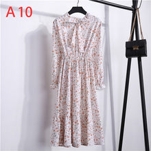 Load image into Gallery viewer, Cute Pink Dress 2019 Summer Women Dress Long sleeves Flower Print Boho Style Beach Chiffon Sundress Casual Shift Dresses Vestido