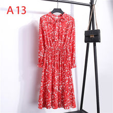 Load image into Gallery viewer, Cute Pink Dress 2019 Summer Women Dress Long sleeves Flower Print Boho Style Beach Chiffon Sundress Casual Shift Dresses Vestido