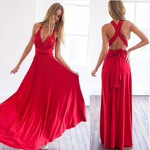Load image into Gallery viewer, Sexy Women Multiway Wrap Convertible Boho Maxi Club Red Dress Bandage Long Dress Women Party Bridesmaids Infinity Ladies Dresses