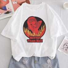 Load image into Gallery viewer, Heaven Can Wait Angel Girl Print T Shirt Women Casual Ulzzang Aesthetic Fun Streetwear Tshirt Tops Short Sleeve Female T-shirt
