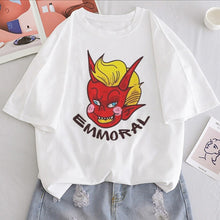 Load image into Gallery viewer, Heaven Can Wait Angel Girl Print T Shirt Women Casual Ulzzang Aesthetic Fun Streetwear Tshirt Tops Short Sleeve Female T-shirt