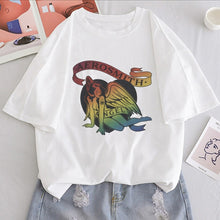 Load image into Gallery viewer, Heaven Can Wait Angel Girl Print T Shirt Women Casual Ulzzang Aesthetic Fun Streetwear Tshirt Tops Short Sleeve Female T-shirt