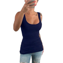 Load image into Gallery viewer, Lingerie Women Ladies Summer Casual Solid Elastic Cotton U Neck Tank Sleeveless Slim Vest Tops S-5XL