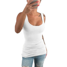 Load image into Gallery viewer, Lingerie Women Ladies Summer Casual Solid Elastic Cotton U Neck Tank Sleeveless Slim Vest Tops S-5XL