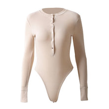 Load image into Gallery viewer, Kureas Sexy Long Sleeve Bodysuits Women Autumn Winter Black Slim Bodycon Jumpsuits Rompers Ladies Stretchy Bodysuit Tops