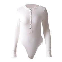 Load image into Gallery viewer, Kureas Sexy Long Sleeve Bodysuits Women Autumn Winter Black Slim Bodycon Jumpsuits Rompers Ladies Stretchy Bodysuit Tops