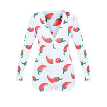 Load image into Gallery viewer, Sexy Women Bodysuit Long Sleeve Deep V Neck Bodycon Stretch Leotard Crop Tops Button Short Romper Sleepwear Overalls for women