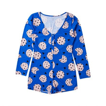 Load image into Gallery viewer, Sexy Women Bodysuit Long Sleeve Deep V Neck Bodycon Stretch Leotard Crop Tops Button Short Romper Sleepwear Overalls for women