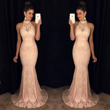 Load image into Gallery viewer, Luxury Gray Sequin Mermaid Long Dress Women 2019 Evening V Neck Sleeveless Bodycon Reflective Party Lace Dresses Vestidos