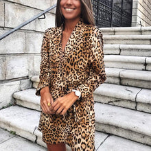 Load image into Gallery viewer, Women\'s Dress Ladies Summer Animal Print Fashion Leopard Casual V-Neck