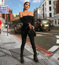 Load image into Gallery viewer, Ladies Sexy Off Shoulder Clubwear Playsuit Bodysuit Women New Party Jumpsuit Romper Long Trousers