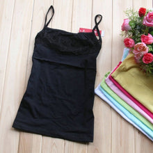 Load image into Gallery viewer, 1Pc Women Tee Lace Top Casual Solid Summer New Sleeveless Female T-Shirt Sexy Fashion Cute Pink Color Soft Tank Top Hot Sale