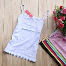 Load image into Gallery viewer, 1Pc Women Tee Lace Top Casual Solid Summer New Sleeveless Female T-Shirt Sexy Fashion Cute Pink Color Soft Tank Top Hot Sale