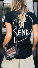 Load image into Gallery viewer, 2018 New Summer Best Friends T Shirt Print Letter BE FRI ST END Women T-shirt Fashion Short Sleeve Women Clothing White Black
