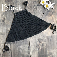 Load image into Gallery viewer, 1 PC Women's Crochet Crop Top Beachwear Sexy Hot Hollow Out Lace Bralette Knitting Handmade Y Tops Fitness Cropped Renda