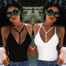 Load image into Gallery viewer, Women Sexy Crop Tops Fashion  Summer Y Strap Bustier Slim Fitting Bra Tank Tops Corset Clubwear Bralette Tank Tops