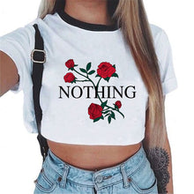 Load image into Gallery viewer, 2019 Summer Crop Top T Shirts Women Harajuku Kawaii Mouse Shy Expression Printed Tees Shirt Femme Tops Streetwear Women's Shirts